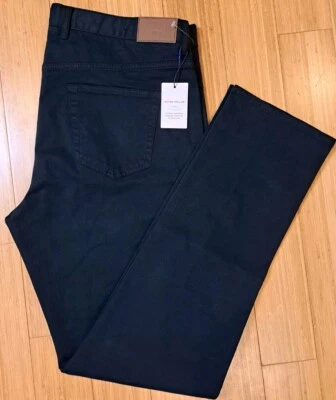 Pantalones de vestir Peter Millar para hombre satén definitivo talla 38x34 negros informales precio de venta sugerido por el fabricante 170 USD Foto 1 de 4