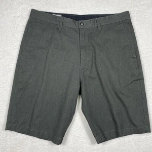 Volcom Men’s Shorts True To This Casual Flat Front Bermuda Dark Gray Size 36 - Picture 1 of 6