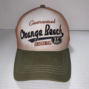 ORANGE BEACH ALABAMA CAP HAT Strapback Orange Green Mens - Picture 1 of 4