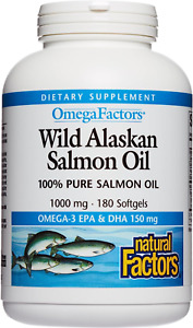 Natural Factors, Wild Alaskan Salmon Oil Provides Omega-3, EPA, DHA & Vitamin D,