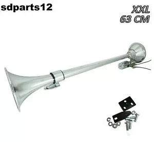 Klaxon à Air Trompe Pneumatique 125dB Trompette Voiture Camion Bateau 12V 24V - Imagen 1 de 11