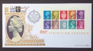 GB Benham Gold 2000 Stamp Show Artists Palette M/Sheet on First Day Cover, SW5 - Picture 1 of 3