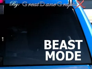 BEAST MODE (estilo #2) - Calcomanía de vinilo - Elección de color - ALTA CALIDAD - Imagen 1 de 2