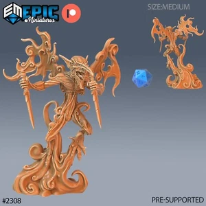 Dagas Mephit humo miniaturas épicas 6K de resina 32 mm para D&D, juego de rol - Imagen 1 de 1