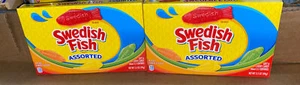 SWEDISH FISH Soft & Chewy Assorted Flavors Candy- THEATRE BOX SIZE- {LOT OF 2} - Picture 1 of 1
