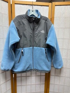 North Face Denali Youth Girls XL Blue/Gray Fleece Zip Up Jacket - Picture 1 of 12