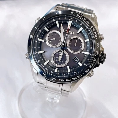 Seiko Astron SBXB011 Solar GPS Chronograph Black Dial Ceramic Bezel Watch - Image 1 of 4