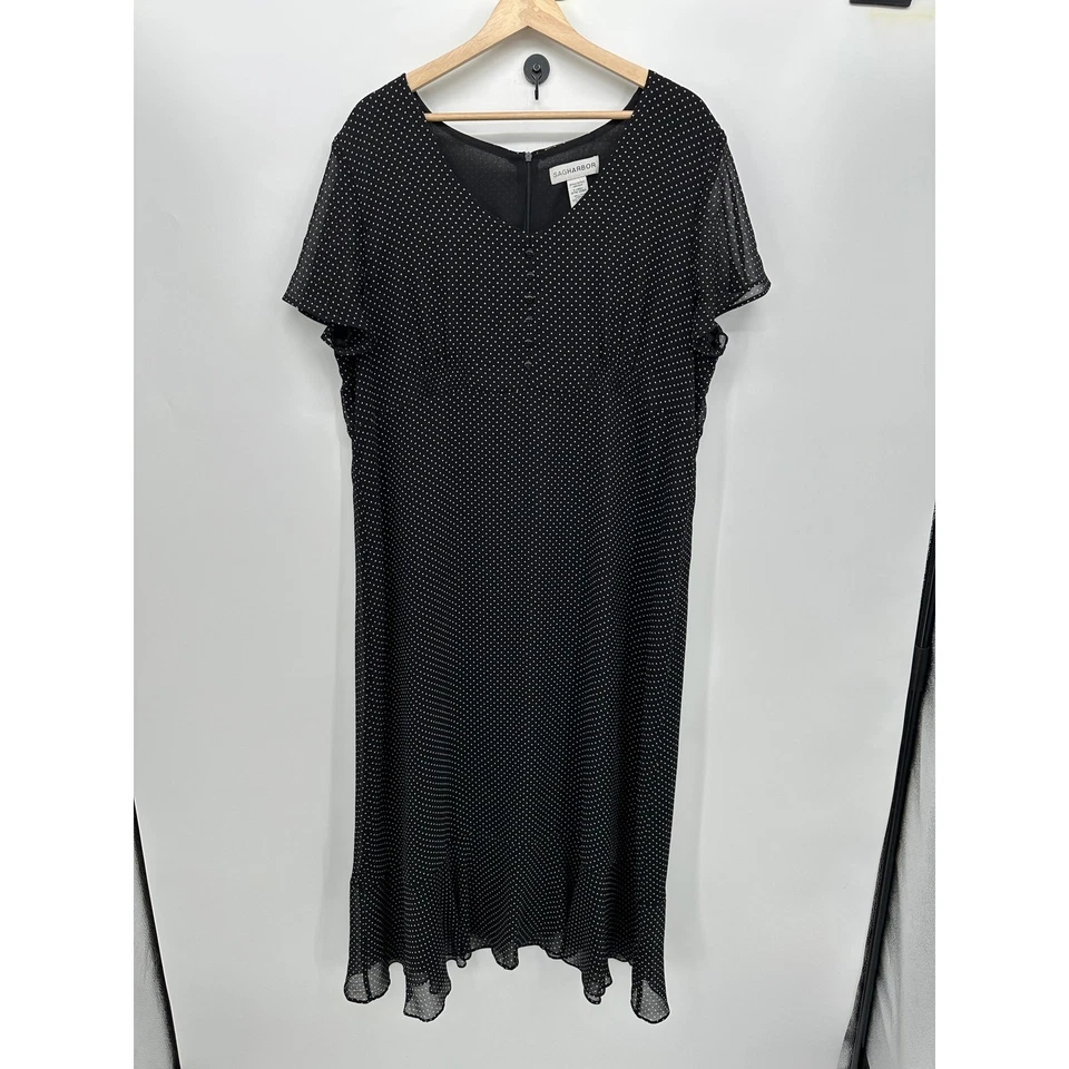 Maxi Vestido Sagharbor Mujer Negro Talla XL Delicado Hada Y2K Lunares Coqueta Foto 1 de 4