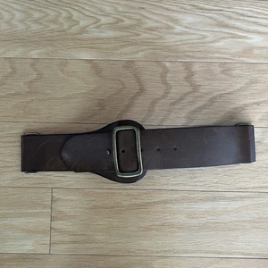 Steve Madden braun Leder breiter Gürtel Messingschnalle Western Americana Rodeo S / M - Bild 1 von 6