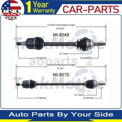 TrakMotive Front CV Axle Joint Fits Eagle Talon FWD 2.0L 1995 1996 1997 1998 - Изображение 1 из 4