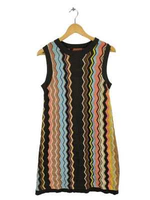 MISSONI Abito di maglia Donna Abito Taglia IT 42 arancione chiaro-blu-nero - Immagine 1 di 4
