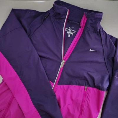 Nike Storm Fit Chaqueta de Correr Chaleco Convertible Púrpura Rosa Cremallera Para Mujer M Foto 1 de 4