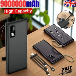 9000000mAh Power Bank Portable Fast Charger Battery Pack 2 USB for Mobile Phone - Picture 1 of 4