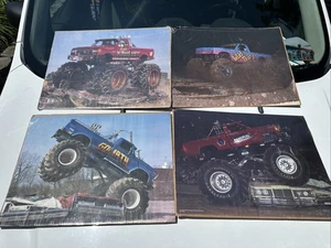 Carteles de camión monstruo vintage Hércules Goliat trituradora cosa salvaje 20x15 Harry du - Imagen 1 de 5