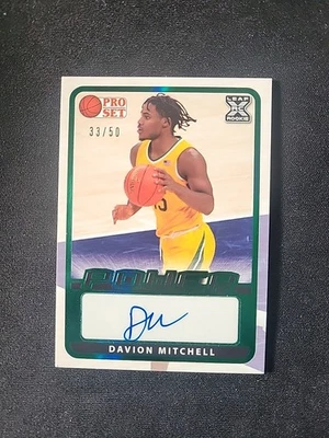DAVION MITCHELL Rookie 2022 Leaf Pro Set Power Green Autograph 33/50 #BA-DM1 RC - Image 1 of 2