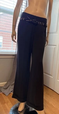 Pantalones Rena Lange Pantalones Pierna Recta 100% Seda Talla 8 Foto 1 de 4