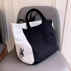 Agnes b. Bandolera de hombro de doble cara de gran capacidad para compras bolsa de lona - Imagen 1 de 17