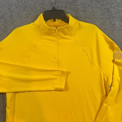 Pullover de golf G/FORE para hombre 1/4 cremallera rendimiento manga larga amarillo mediano NUEVO Foto 1 de 4