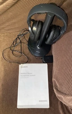 ✨Sony RF Headphones TMR-RF400 Over the Ear Headset EUC w/ Charging Base & Cords✨ - Image 1 of 4