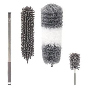 Mikrofaser Staubtücher Griff Sets Reinigung Cobweb Staubtücher - Photo 1/12