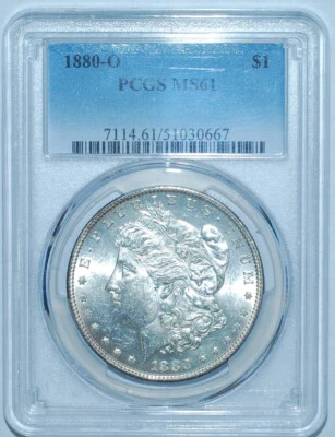 1880 O PCGS MS61 VAM-6A 8/7 Ear Morgan Silver Dollar - Image 1 of 4