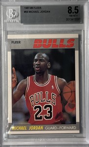 Michael Jordan 1987-88 Fleer Card #59 Beckett 8.5