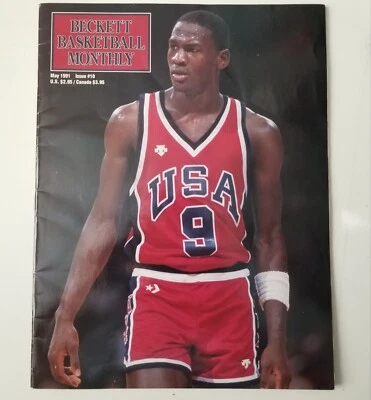 Rare Rookie Michael Jordan Team USA Beckett Monthly Magazine Cover 1991  - Image 1 of 2