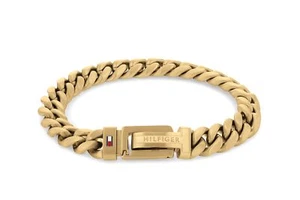 Tommy Hilfiger Men's Jewelry Ionic Thin Gold Plated Steel Chain Bracelet, Color: - Picture 1 of 4