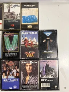 Lot of 14 Rock/Hard Rock/Cassette tapes, Eric Clapton, Dokken, Triumph & More - Picture 1 of 2