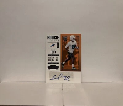 NFL Isaiah Ford 2017 Contenders Optic Game Ticket Rookie Auto #136 - Image 1 of 2