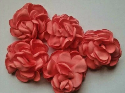 CraftbuddyUS 10 piezas Coral Stick on, Coser flores de tela, artesanía, Hágalo usted mismo Foto 1 de 2
