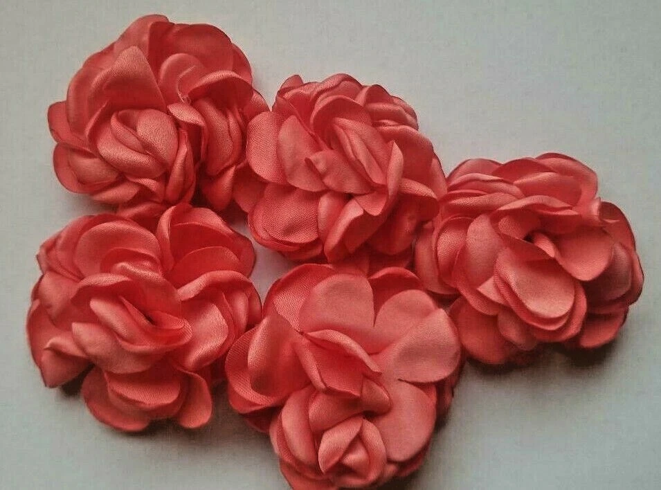 CraftbuddyUS 10 piezas Coral Stick on, Coser flores de tela, artesanía, Hágalo usted mismo Foto 1 de 2