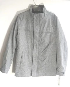 Dockers Men's Sz S Grey SoftShell Jacket Water Resistant Zip, Snap, Lined, NWT - Picture 1 of 14