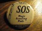 S.O.S. SOS Magic Scouring Pads Box 1946 Advertisement Pocket Lipstick Mirror