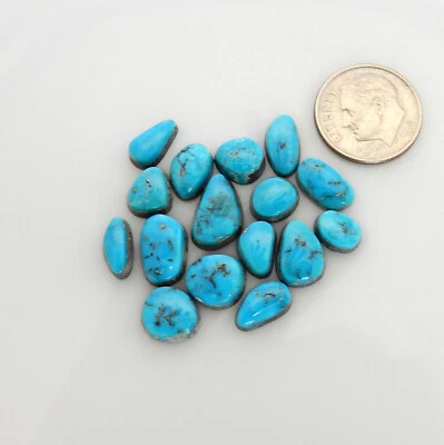 Natural Morenci Turquoise cabochons cabs Gemstones gems stones m401 - Image 1 of 2