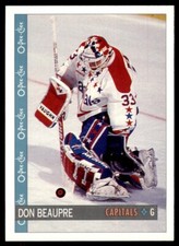 1992-93 O-Pee-Chee Don Beaupre . Washington Capitals #28