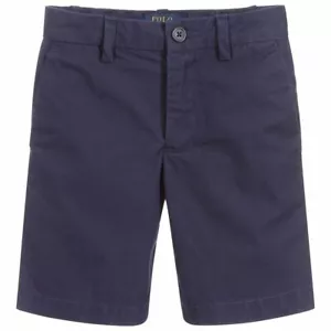 Ralph Lauren NAVY Boys' Flat Front Chino Shorts, US 6X - Picture 1 of 3