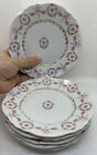Antique Set Of 10 Carl Tielsch Germany Floral 6” Bread & Butter Plates