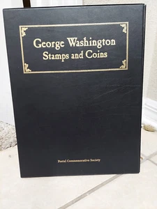 George Washington commemorative stamp and coin album - Picture 1 of 4
