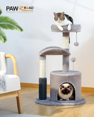 PAWZ Road Cat Tree Tower for Kitty with Free Interactive Cat Toy Scratching Post - Image 1 of 4