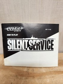 Silent Service NES AUTHENTIC ORIGINAL INSTRUCTION BOOKLET MANUAL ONLY NO GAME 