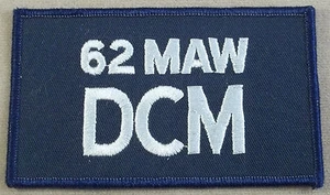 US Air Force 62nd Military Airlift Wing Merrowed Edge Patch - Picture 1 of 1