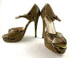 YSL Yves Saint Laurent Python Yellow Tribute Shoes Sandals size 38