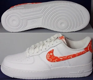 2022 Womens Nike Air Force 1 07 Low Essential Bandana Orange SZ 9 (DJ9942-102) - Picture 1 of 7