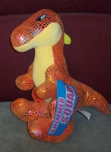 Sugar Loaf Plush Gamer Green Orange Shimmer Squad Shiny Dinosaur With Tag 2018 - Picture 1 of 3
