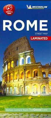 Mapa de calles de Roma laminado, Italia, por Michelin, contenido de la Guía Verde edición 2020 Foto 1 de 2