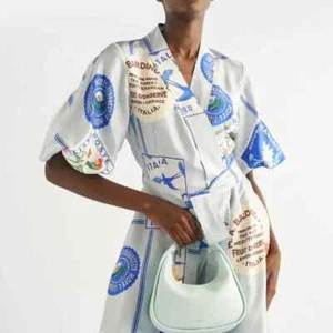 NWOT Oroton Picnic Print Silk Midi Wrap Dress AU/UK 12 US 8 RRP $649 - Bild 1 von 15