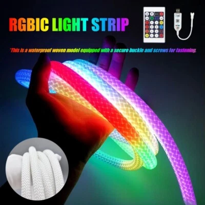 5V USB 360 Degree Round Reticulate Neon LED Strip Light Waterproof Flexible - Image 1 of 4