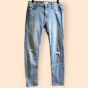Abercrombie Kids NWT Girls Teen Super Skinny Denim Jeans Distressed Size 15/16 - Picture 1 of 12