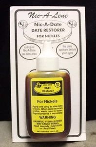 NIC A DATE Restaurator für Büffel Nickel Datum Restaurierung Münze Nic-A-Date Säure Flasche - Bild 1 von 1